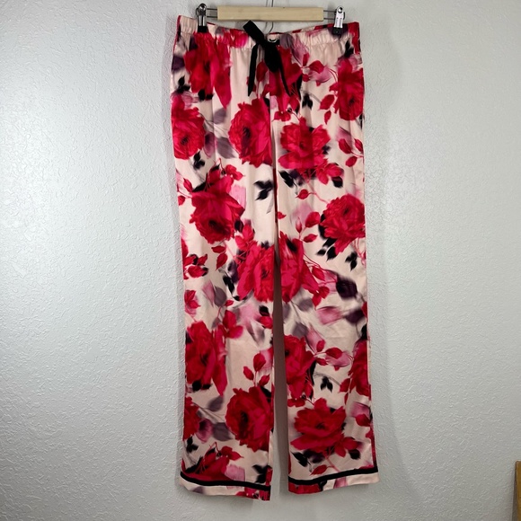 Victoria's Secret Water-color Roses Silky Pajama Bottoms Sz. Med - Picture 9 of 16